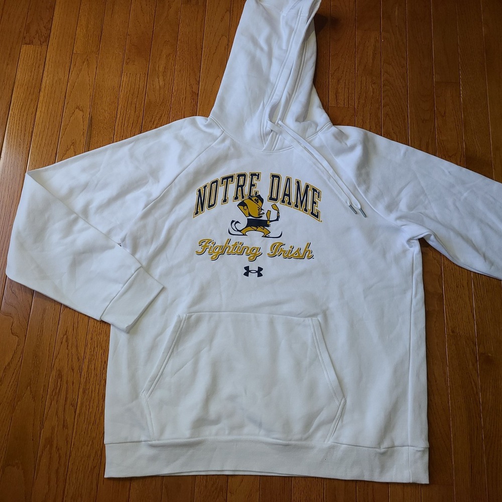 NWOT Under Armour NOTRE DAME Football Fighting Irish Men's HoodieLg